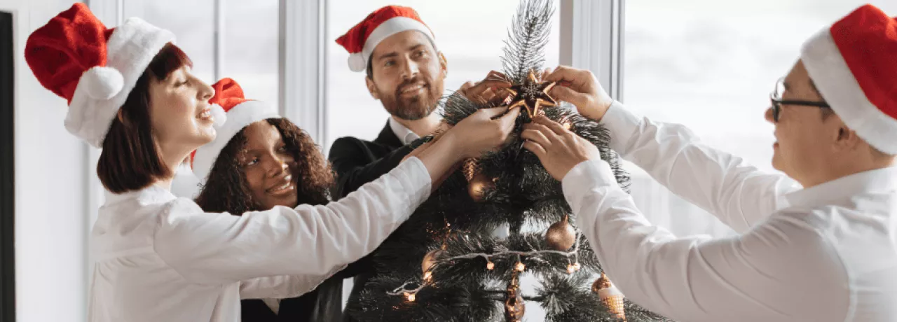 Fiesta de navidad con el equipo