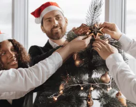 Fiesta de navidad con el equipo
