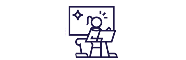 Ilustración muestra a una persona trabajando en su laptop.