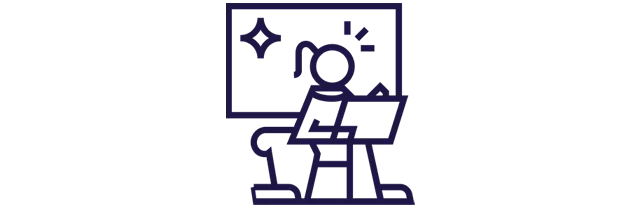 Ilustración de una mujer trabajando en la oficina 