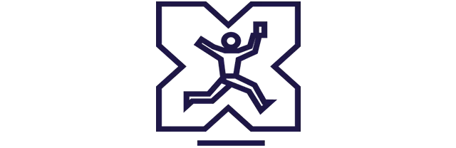 La ilustración muestra a una persona feliz saltando frente a un logo de Pluxee